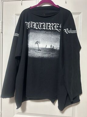 Ye Merchant Vulture Graphic Black Long Sleeve Tee